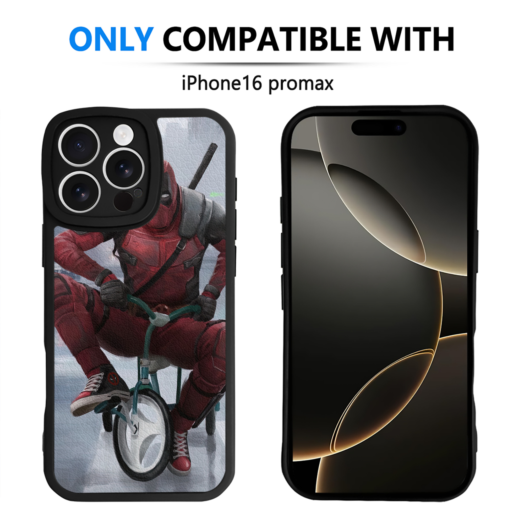 （画像用） Deadpool デッドプール 【iPhone 16シリーズ対応】シリコンスマホケース（レザー調） 材質：シリコン